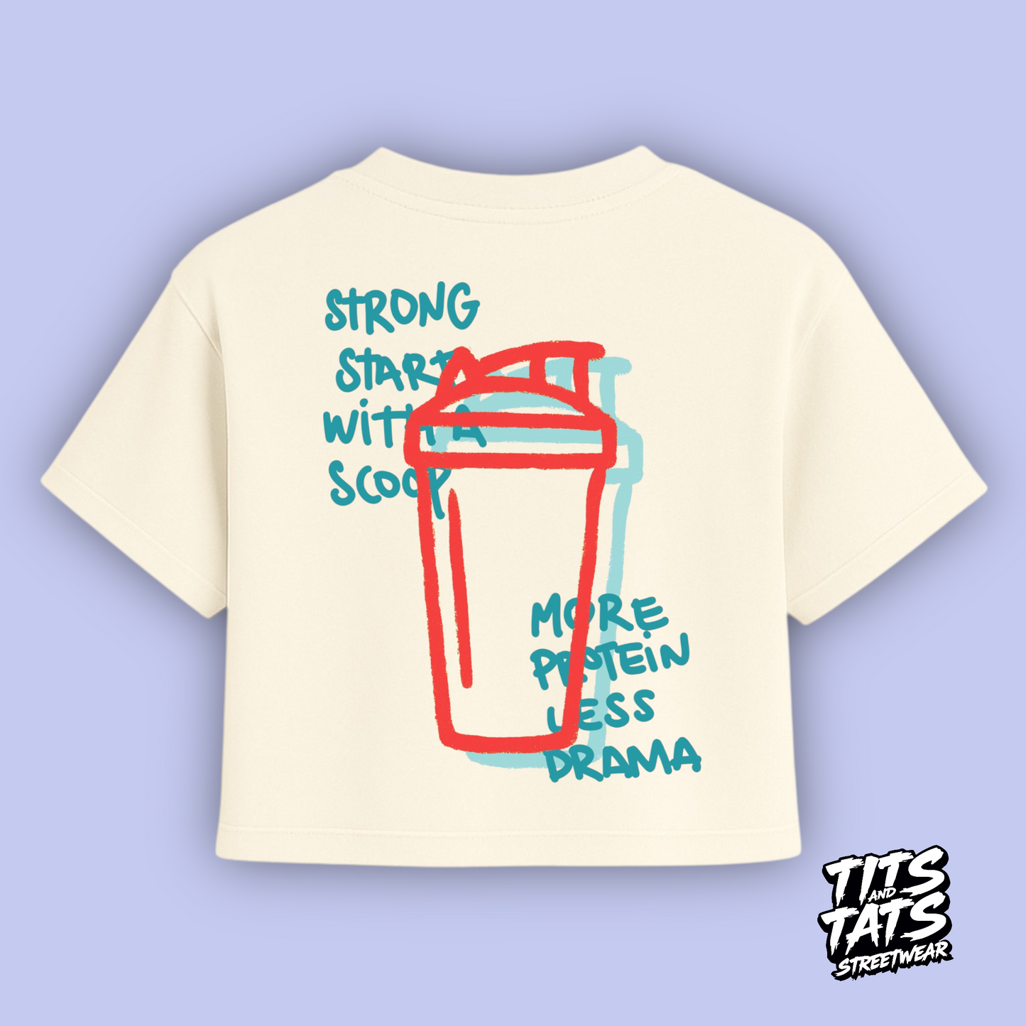Croptop Oversize “MORE PROTEIN”