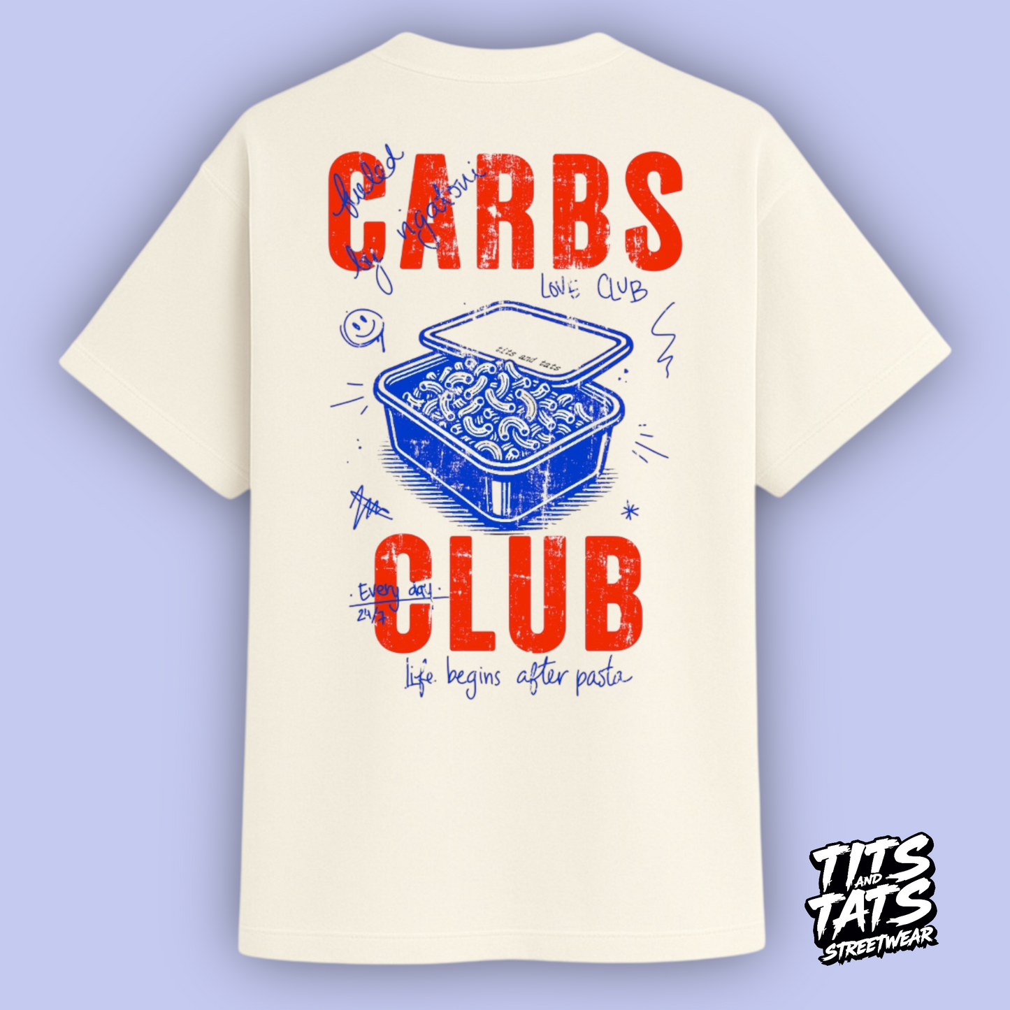 Camiseta Oversize “LOVE CARBS”
